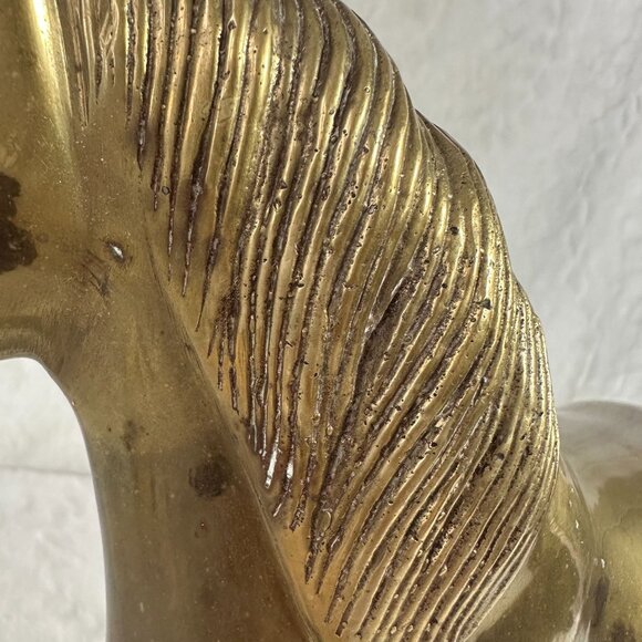 Vintage Brass Walking Horse Statue equestrian sculpture - Picture 7 of 11